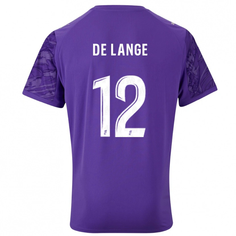 Danxen Męski Jeffrey de Lange #12 Fioletowo Biały Koszulka Bramkarska 2025/26