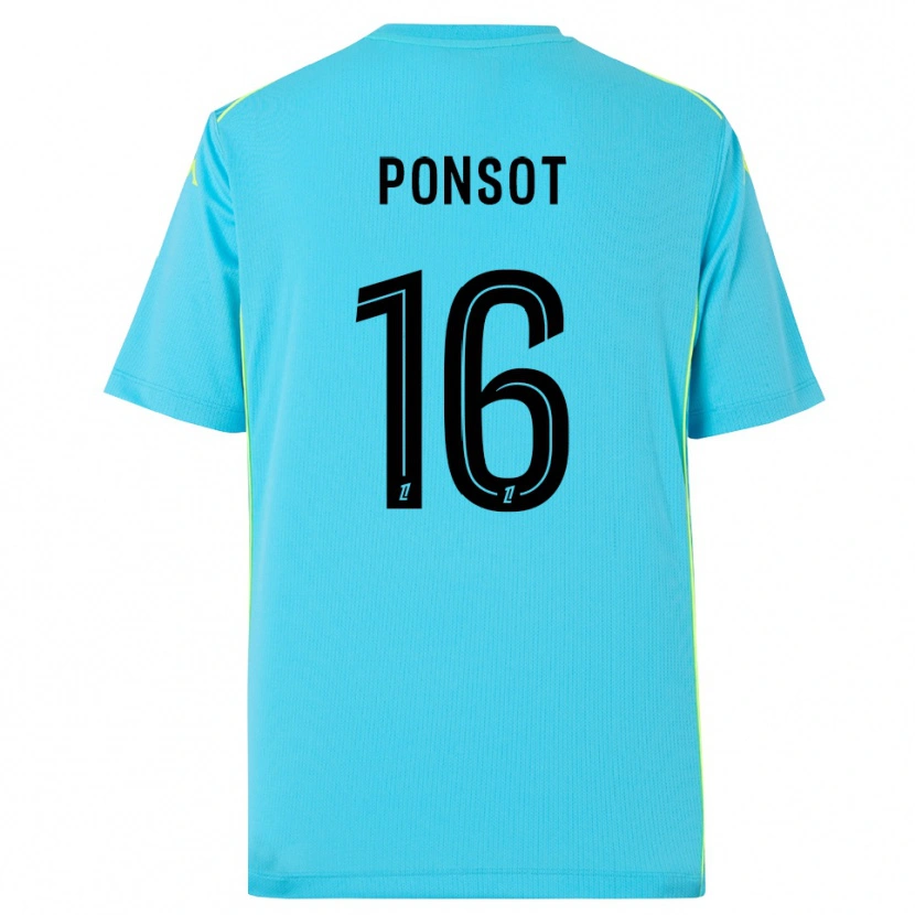 Danxen Męski Martin Ponsot #16 Błękitny Czarny Koszulka Bramkarska 2025/26