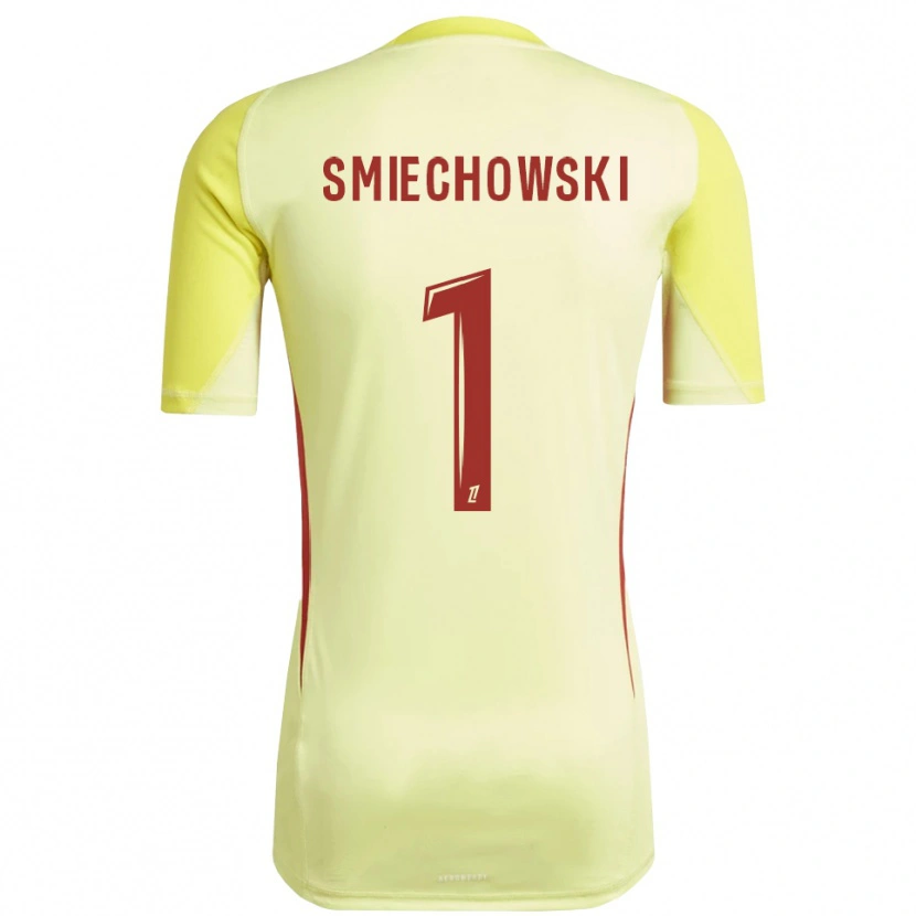 Danxen Męski Artur Smiechowski #1 Jasno Żółto Czerwony Koszulka Bramkarska 2025/26