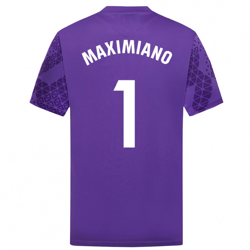 Danxen Męski Luís Maximiano #1 Fioletowo Biały Koszulka Bramkarska 2025/26