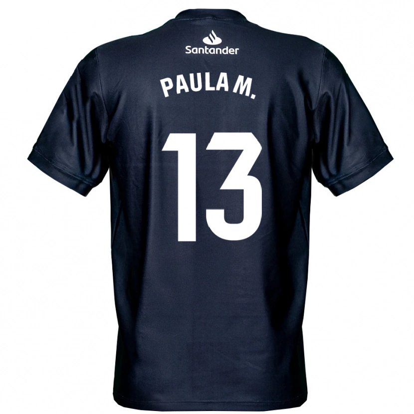 Danxen Męski Paula Muñoz Álvarez #13 Północno Niebieski Biały Koszulka Bramkarska 2025/26