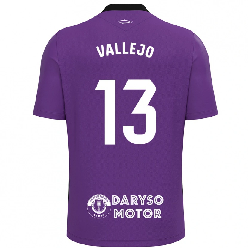 Danxen Męski Guillermo Vallejo #13 Fioletowo Biały Koszulka Bramkarska 2025/26