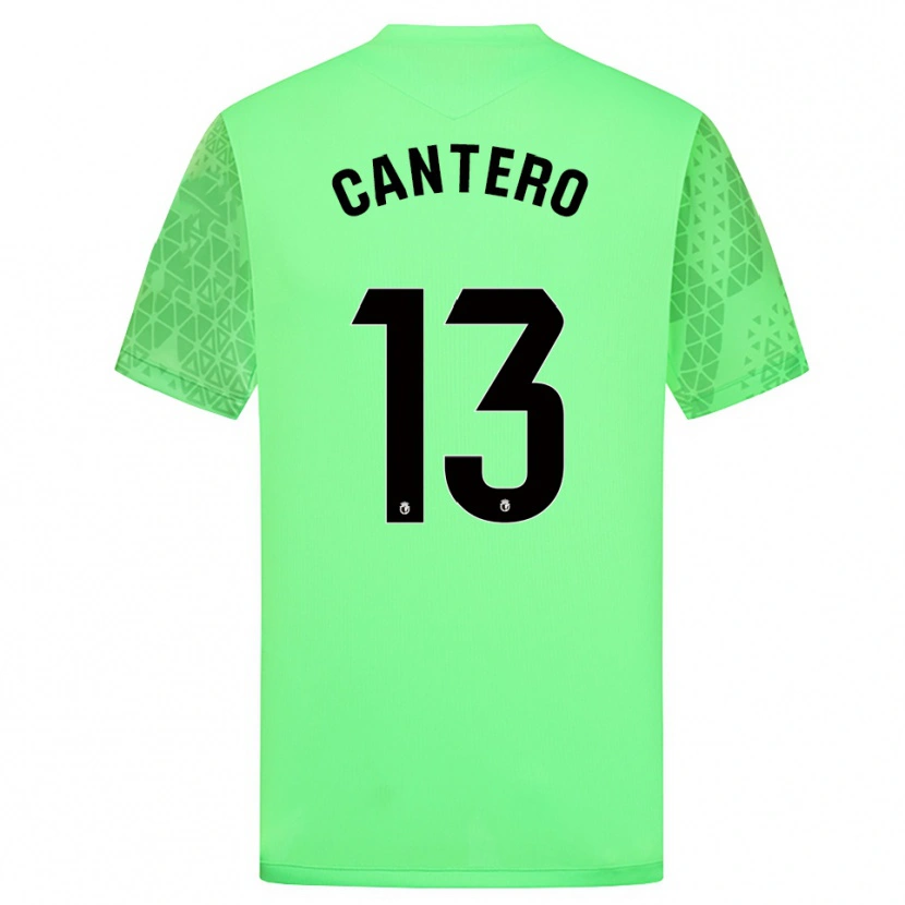 Danxen Męski Ander Cantero #13 Wiosennie Zielono Czarny Koszulka Bramkarska 2025/26