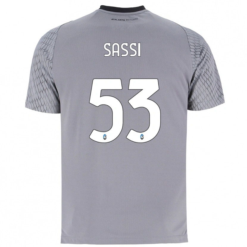 Danxen Męski Jacopo Sassi #53 Szary Niebieski Czerwony Koszulka Bramkarska 2025/26