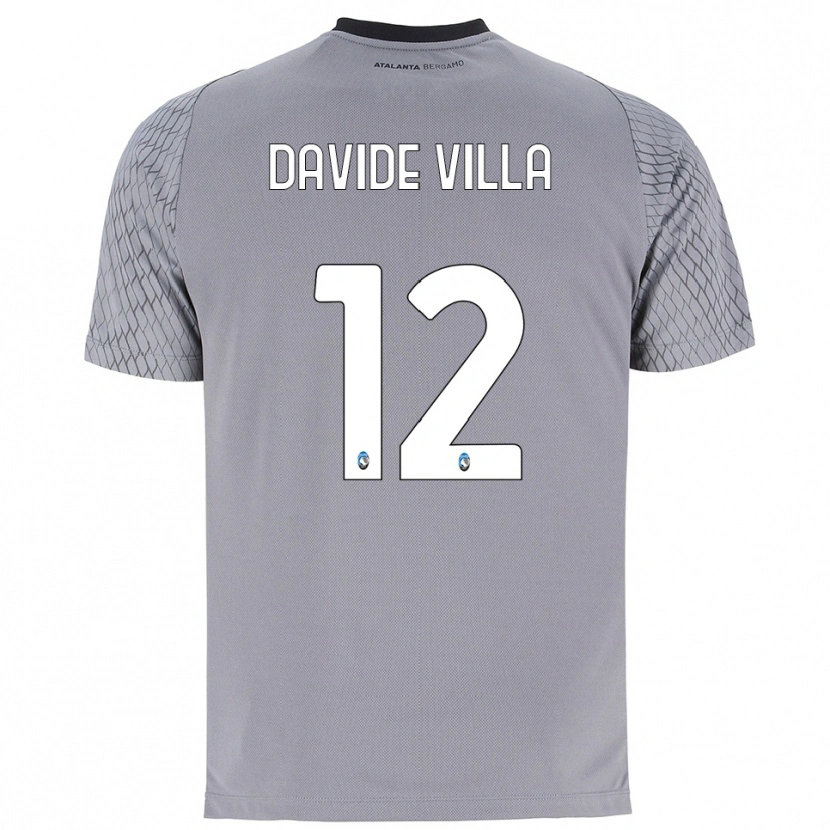 Danxen Męski Matteo Davide Villa #12 Szary Niebieski Czerwony Koszulka Bramkarska 2025/26