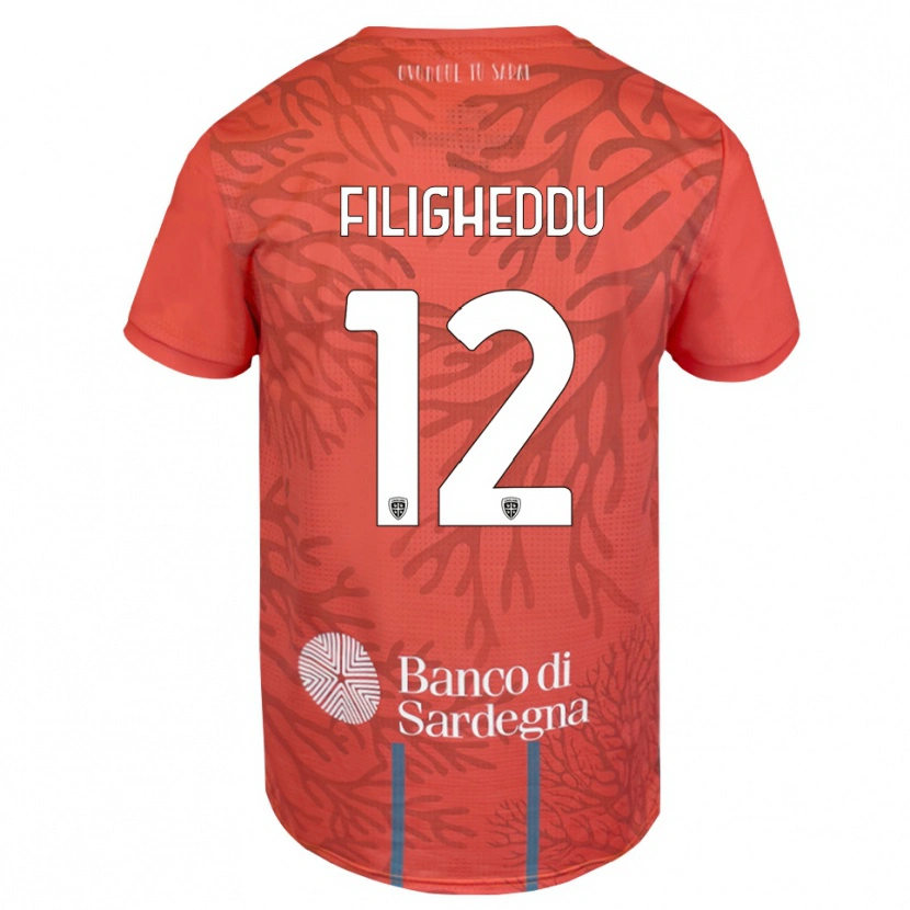 Danxen Męski Daniele Filigheddu #12 Pomarańczowy Czerwony Biały Koszulka Bramkarska 2025/26