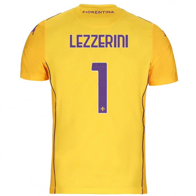 Danxen Męski Luca Lezzerini #1 Pomarańczowy Żółty Fioletowy Koszulka Bramkarska 2025/26