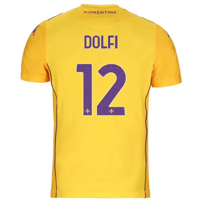 Danxen Męski Brando Dolfi #12 Pomarańczowy Żółty Fioletowy Koszulka Bramkarska 2025/26