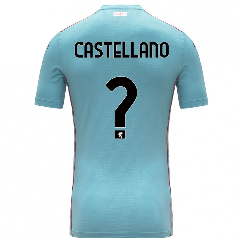 Danxen Męski Cristiano Castellano #0 Niebieski Szary Koszulka Bramkarska 2025/26