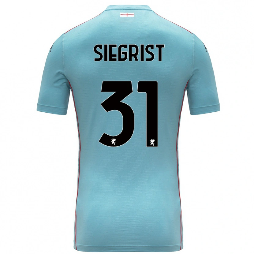 Danxen Męski Benjamin Siegrist #31 Niebieski Szary Koszulka Bramkarska 2025/26