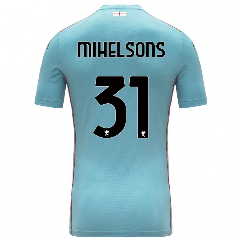 Danxen Męski Rendijs Mihelsons #31 Niebieski Szary Koszulka Bramkarska 2025/26