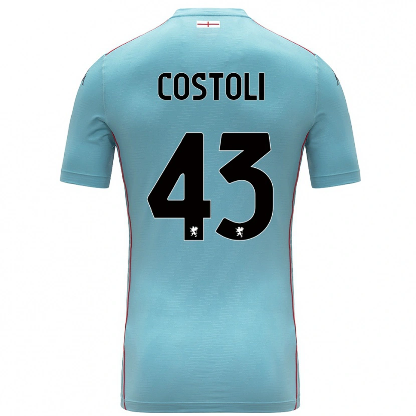 Danxen Męski Lorenzo Costoli #43 Niebieski Szary Koszulka Bramkarska 2025/26