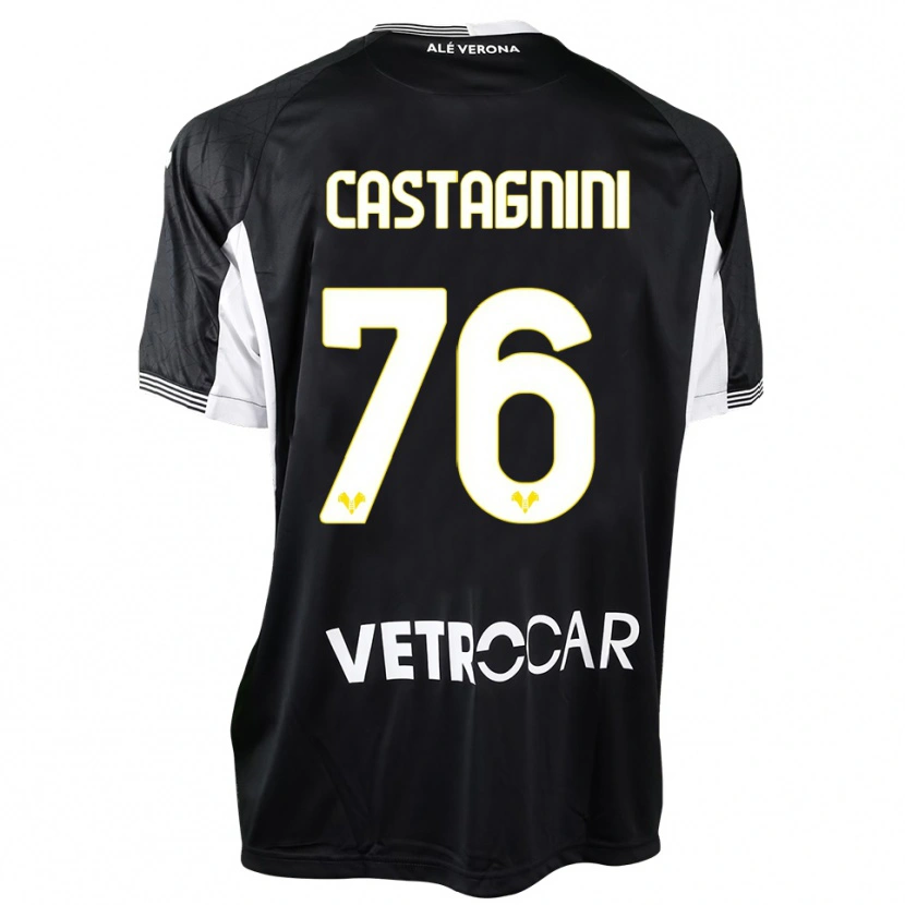 Danxen Męski Mirko Castagnini #76 Czarny Biały Koszulka Bramkarska 2025/26