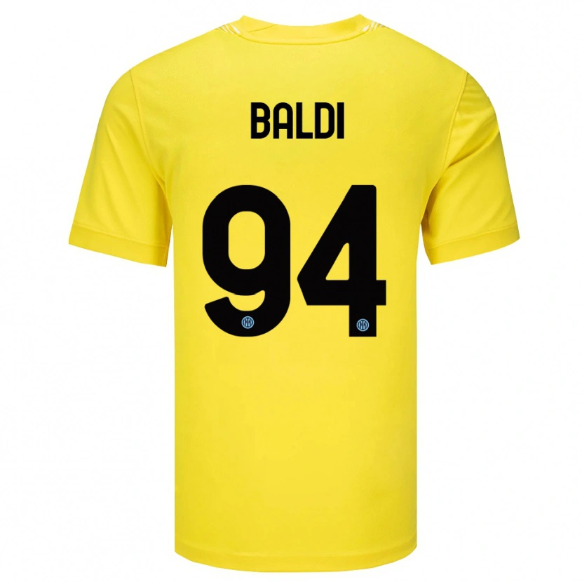 Danxen Męski Rachele Baldi #94 Jasnożółty Czarny Koszulka Bramkarska 2025/26