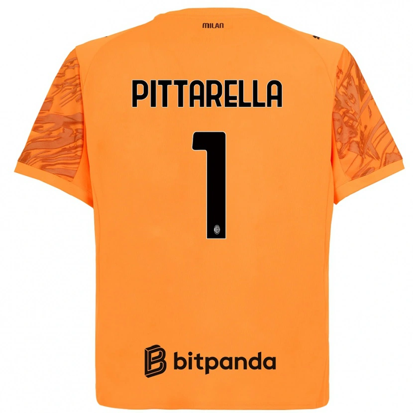 Danxen Męski Matteo Pittarella #1 Pomarańczowy Żółty Czarny Koszulka Bramkarska 2025/26