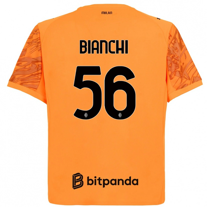 Danxen Męski Alessandro Bianchi #56 Pomarańczowy Żółty Czarny Koszulka Bramkarska 2025/26