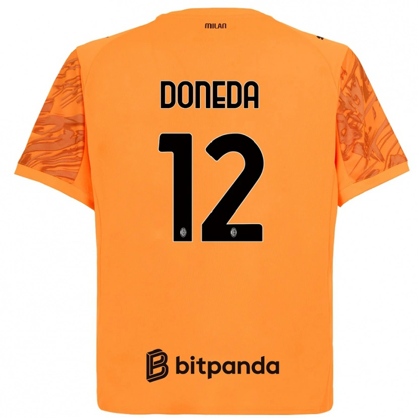Danxen Męski Paolo Doneda #12 Pomarańczowy Żółty Czarny Koszulka Bramkarska 2025/26