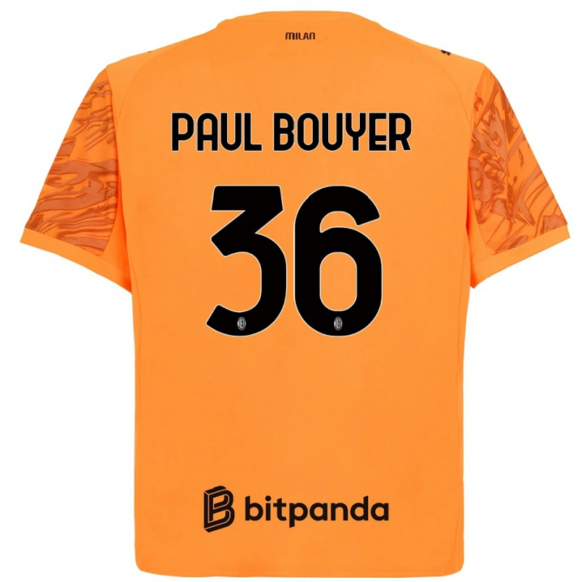 Danxen Męski Léo Paul Bouyer #36 Pomarańczowy Żółty Czarny Koszulka Bramkarska 2025/26