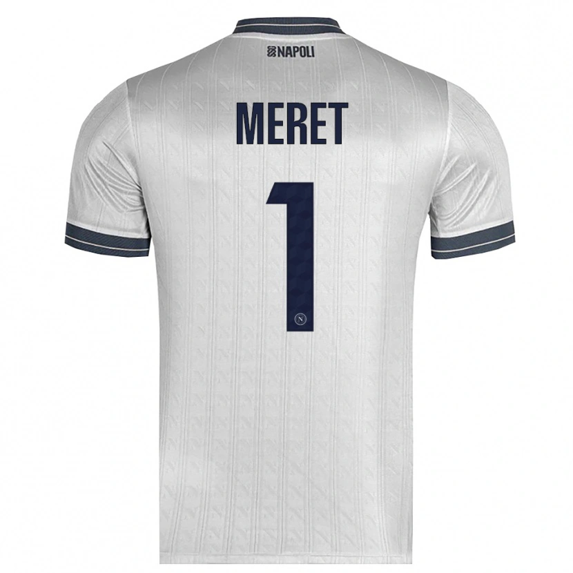 Danxen Męski Alex Meret #1 Jasnoszary Koszulka Bramkarska 2025/26