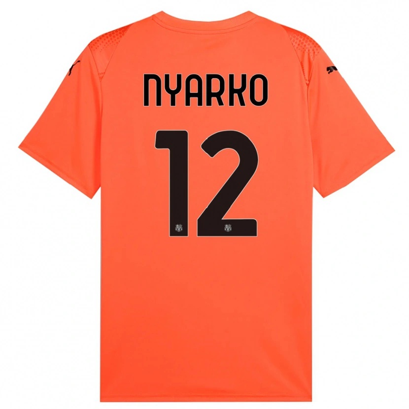 Danxen Męski Lorenzo Nyarko #12 Pomarańczowy Czarny Koszulka Bramkarska 2025/26