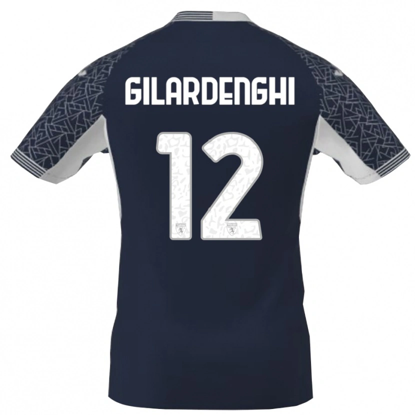 Danxen Męski Riccardo Gilardenghi #12 Niebieski Czarny Biały Koszulka Bramkarska 2025/26