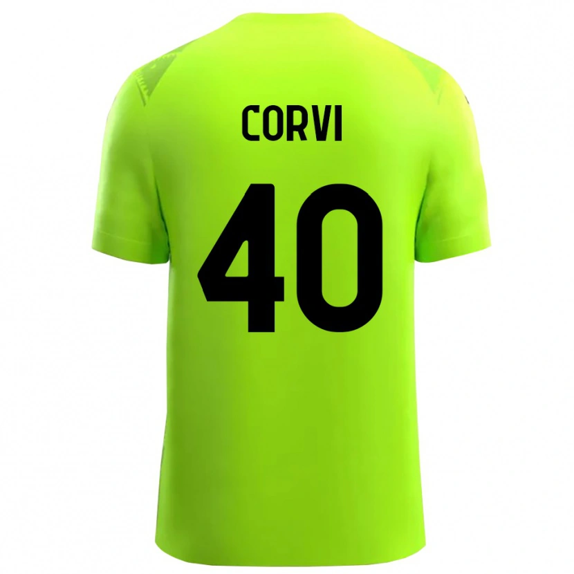 Danxen Męski Edoardo Corvi #40 Zielony Trawnikowy Czarny Koszulka Bramkarska 2025/26