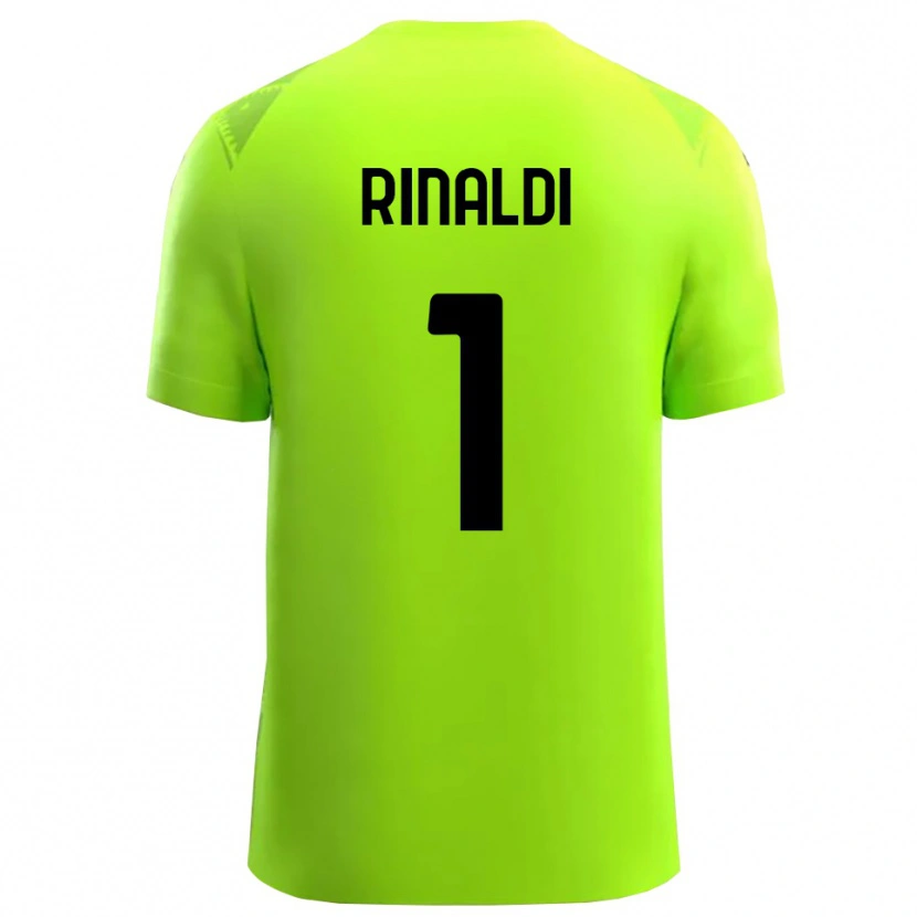 Danxen Męski Filippo Rinaldi #1 Zielony Trawnikowy Czarny Koszulka Bramkarska 2025/26
