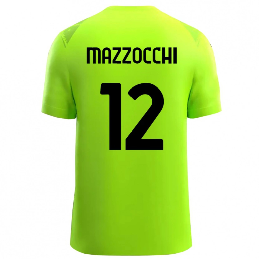 Danxen Męski Alessandro Mazzocchi #12 Zielony Trawnikowy Czarny Koszulka Bramkarska 2025/26