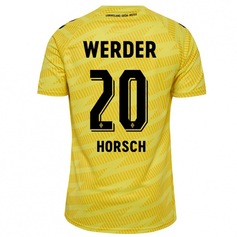 Danxen Męski Jonas Horsch #20 Żółty Czarny Koszulka Bramkarska 2025/26