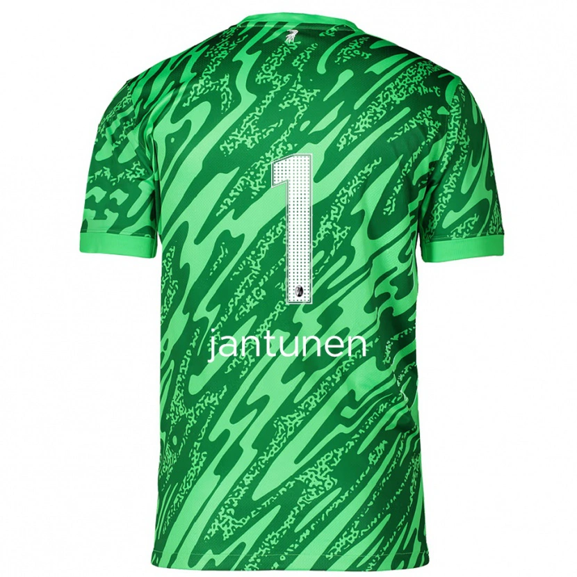 Danxen Męski Jaaso Jantunen #1 Zielony Biały Koszulka Bramkarska 2025/26