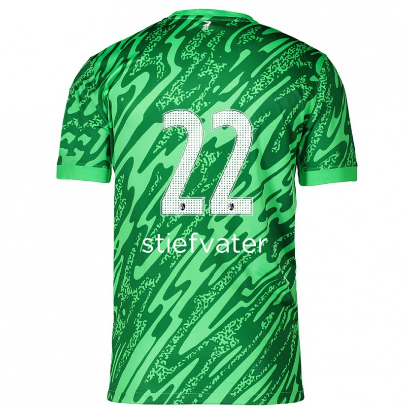 Danxen Męski Max Stiefvater #22 Zielony Biały Koszulka Bramkarska 2025/26
