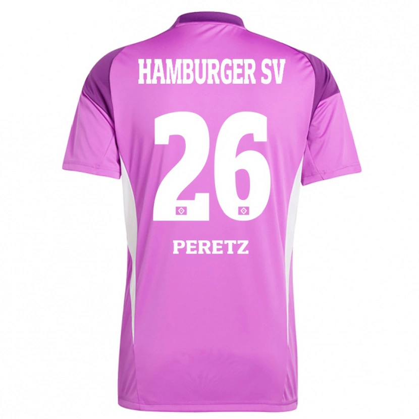 Danxen Męski Daniel Peretz #26 Liliowy Biały Fioletowy Koszulka Bramkarska 2025/26
