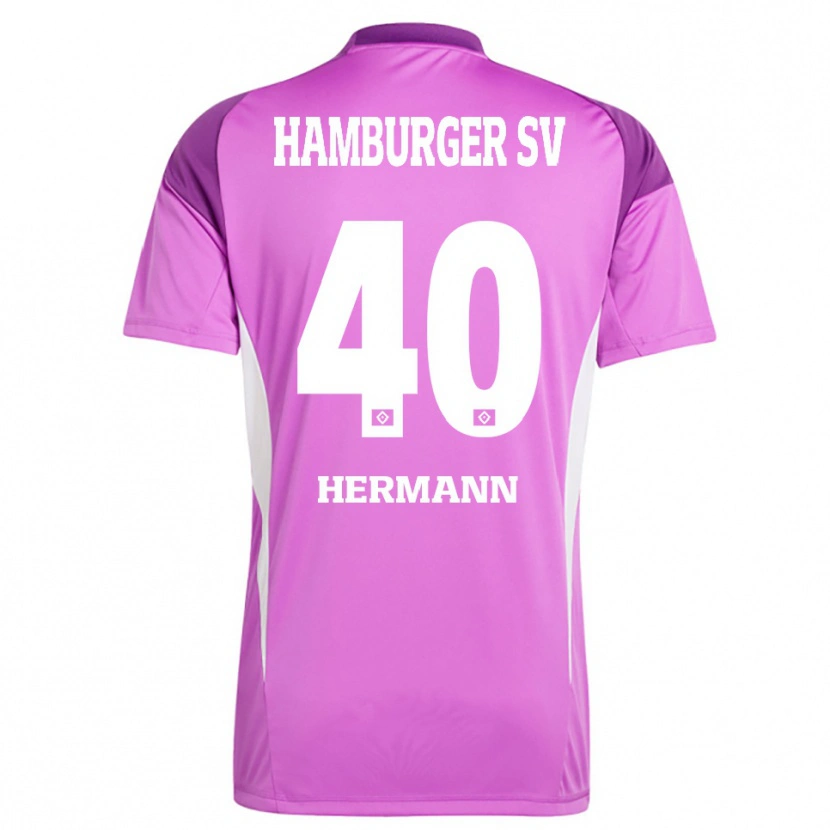 Danxen Męski Hannes Hermann #40 Liliowy Biały Fioletowy Koszulka Bramkarska 2025/26