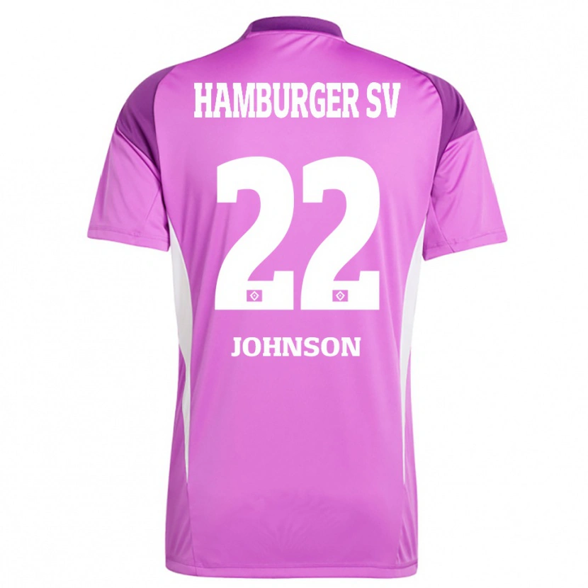 Danxen Męski Emmanuel Johnson #22 Liliowy Biały Fioletowy Koszulka Bramkarska 2025/26