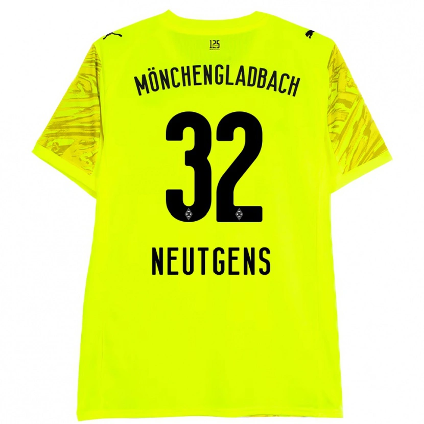 Danxen Męski Maximilian Neutgens #32 Żółty Czarny Koszulka Bramkarska 2025/26