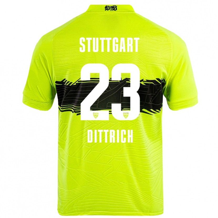 Danxen Męski Robin Dittrich #23 Zielony Żółty Czarny Koszulka Bramkarska 2025/26