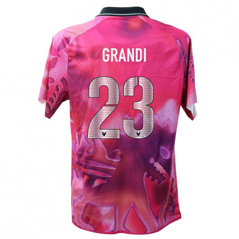 Danxen Męski Matteo Grandi #23 Głęboki Róż Koszulka Bramkarska 2025/26