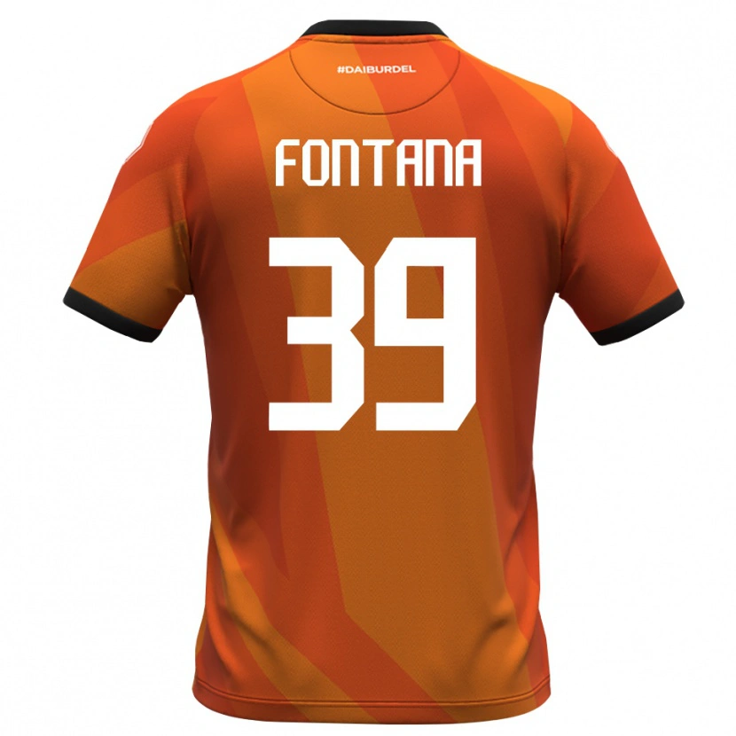 Danxen Męski Niccolò Fontana #39 Koralowy Biały Czarny Koszulka Bramkarska 2025/26