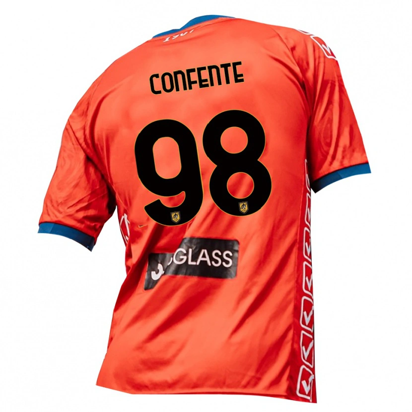 Danxen Męski Alessandro Confente #98 Czerwony Pomarańczowy Koszulka Bramkarska 2025/26