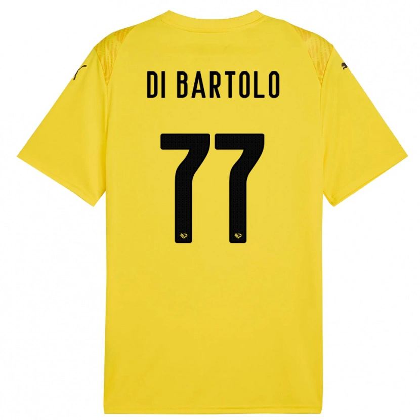 Danxen Męski Francesco Di Bartolo #77 Żółty Czarny Koszulka Bramkarska 2025/26