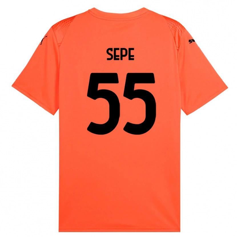 Danxen Męski Luigi Sepe #55 Pomarańczowy Czarny Koszulka Bramkarska 2025/26