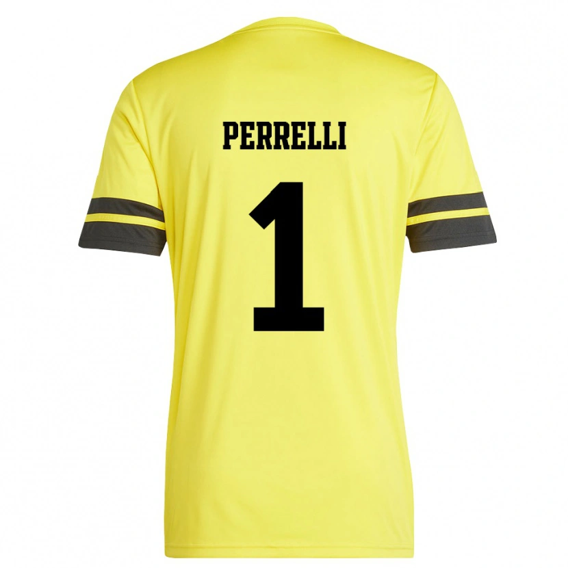 Danxen Męski Samuele Perrelli #1 Żółty Czarny Koszulka Bramkarska 2025/26
