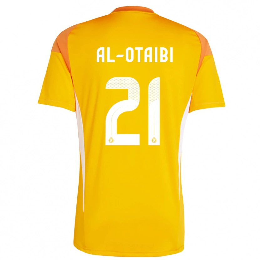 Danxen Męski Abdulrahman Al-Otaibi #21 Pomarańczowo-Żółty Biały Koszulka Bramkarska 2025/26