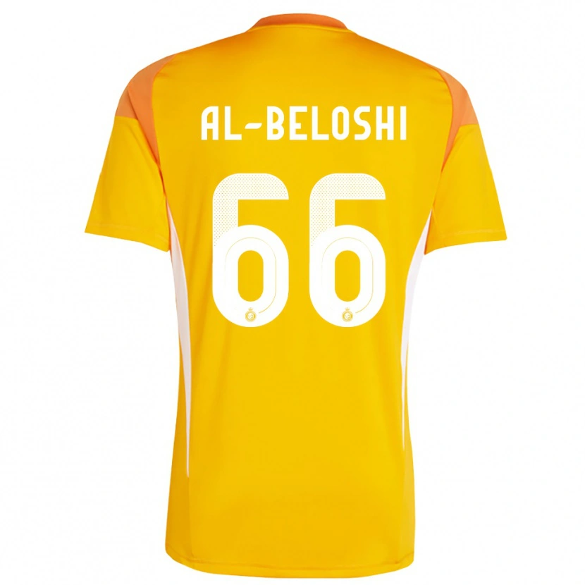 Danxen Męski Reem Al-Beloshi #66 Pomarańczowo-Żółty Biały Koszulka Bramkarska 2025/26