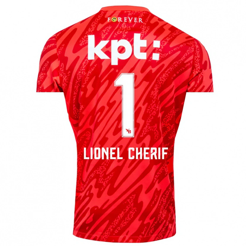 Danxen Męski Kader Cherif #1 Czerwony Biały Koszulka Bramkarska 2025/26