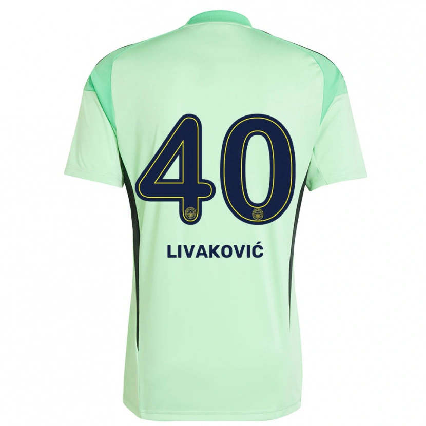Danxen Męski Dominik Livakovic #40 Jasnozielony Czarny Koszulka Bramkarska 2025/26