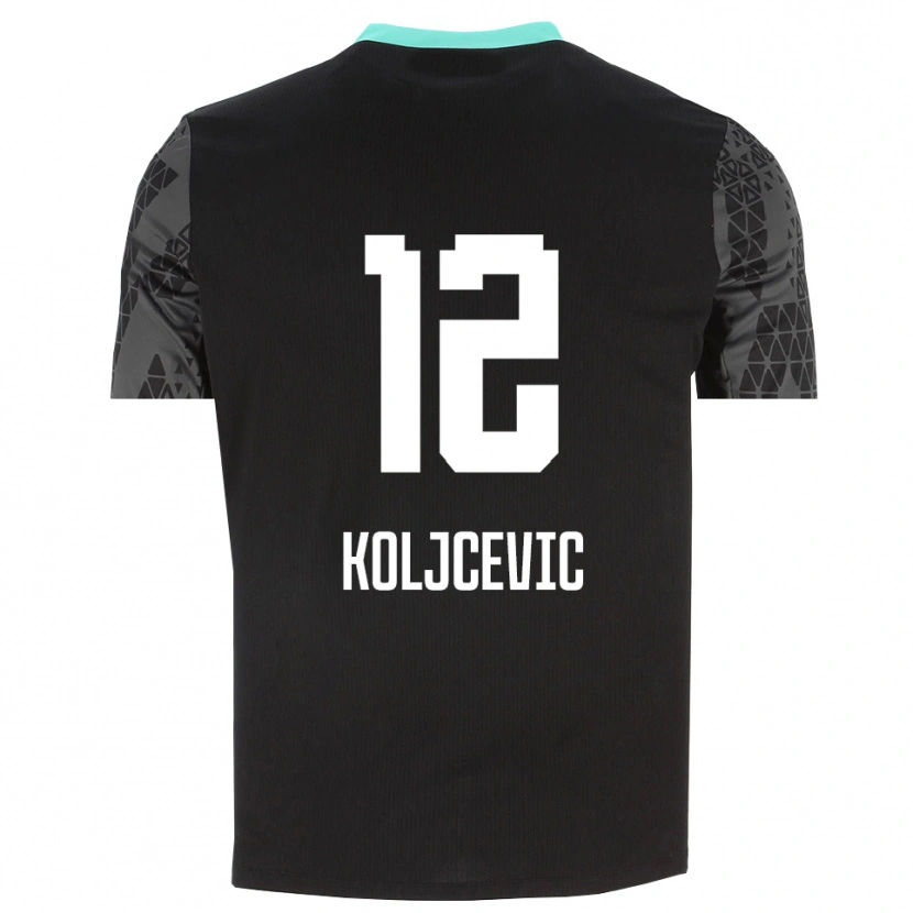 Danxen Męski Danilo Koljcevic #12 Ciemnoszary Czarny Koszulka Bramkarska 2025/26