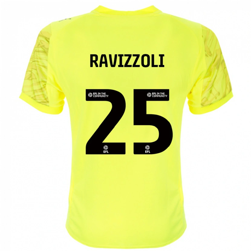 Danxen Męski Franco Ravizzoli #25 Czarny Żółty Koszulka Bramkarska 2025/26
