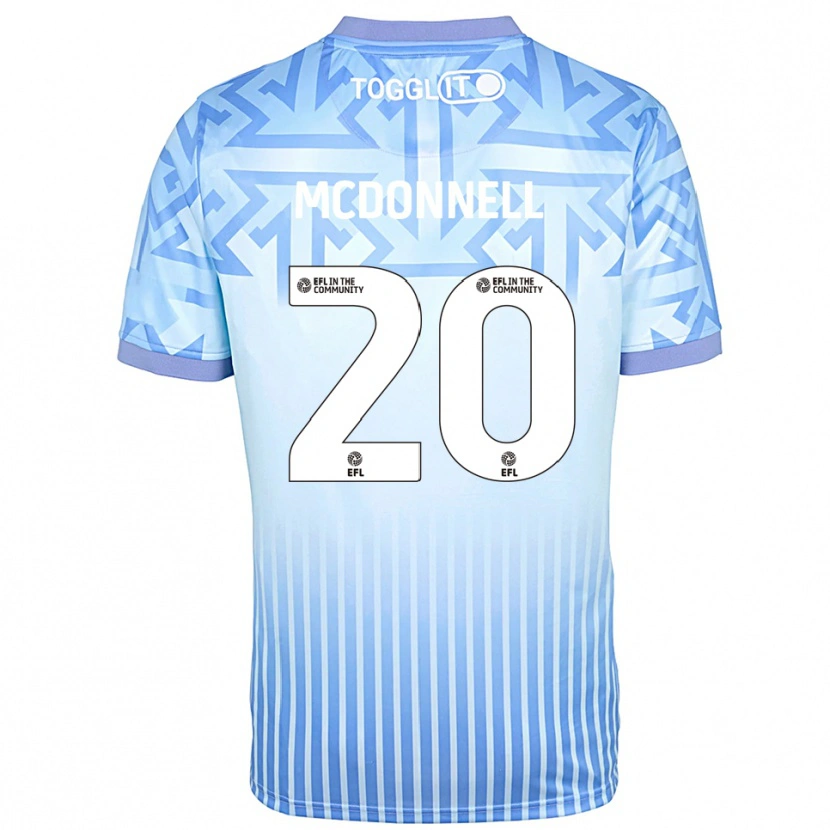 Danxen Męski Joe McDonnell #20 Biały Jasny Błękit Koszulka Bramkarska 2025/26