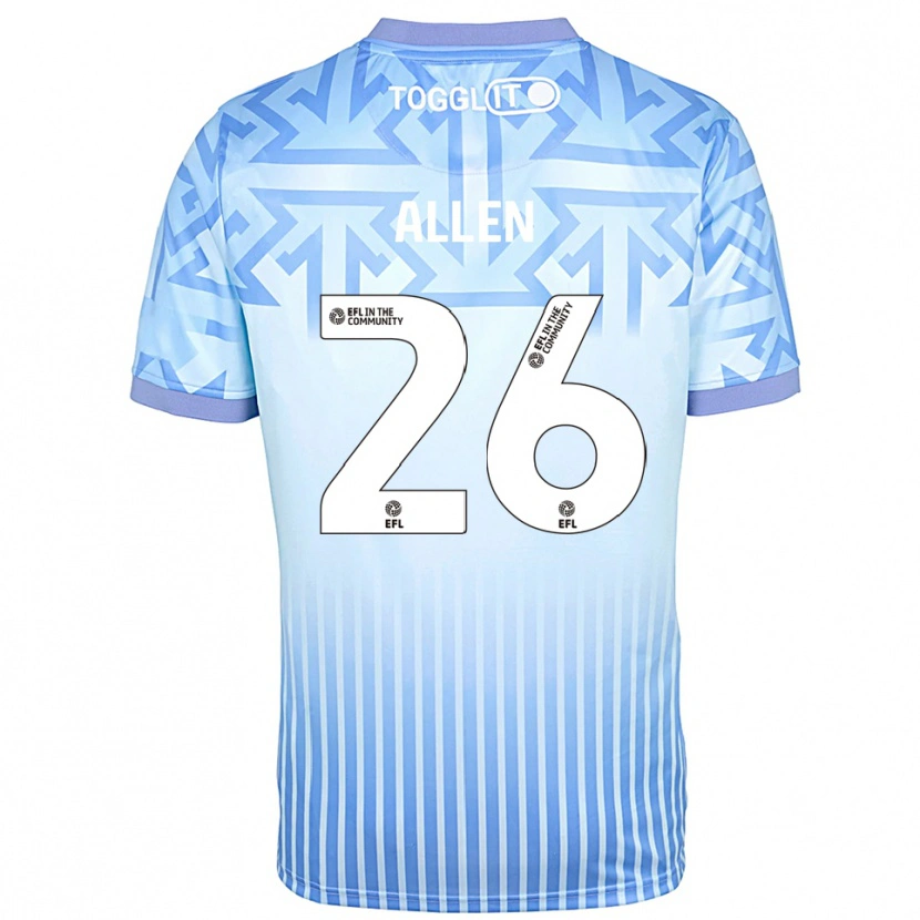 Danxen Męski Lauren Allen #26 Biały Jasny Błękit Koszulka Bramkarska 2025/26